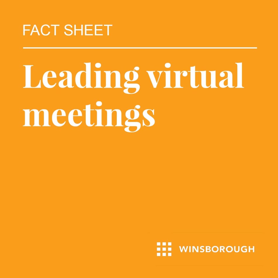Leading virtual meetings