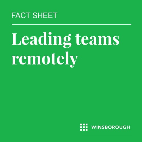Leading teams remotely
